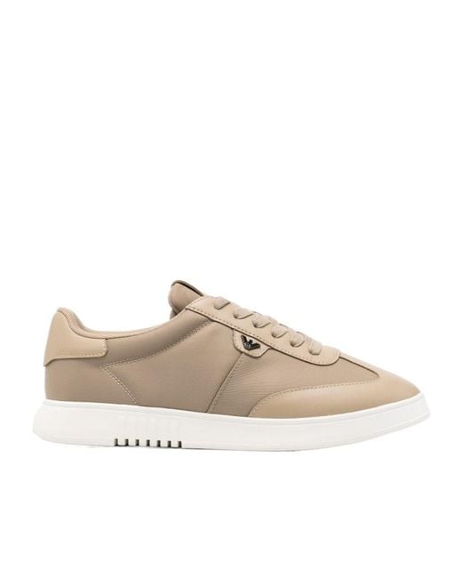 Emporio Armani Natural Logo-Detail Sneakers for men