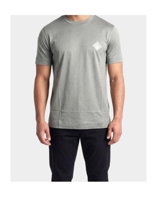 Emporio Armani Gray Slim-Fit Lyocell-Blend Jersey T-Shirt With Logo Patch for men