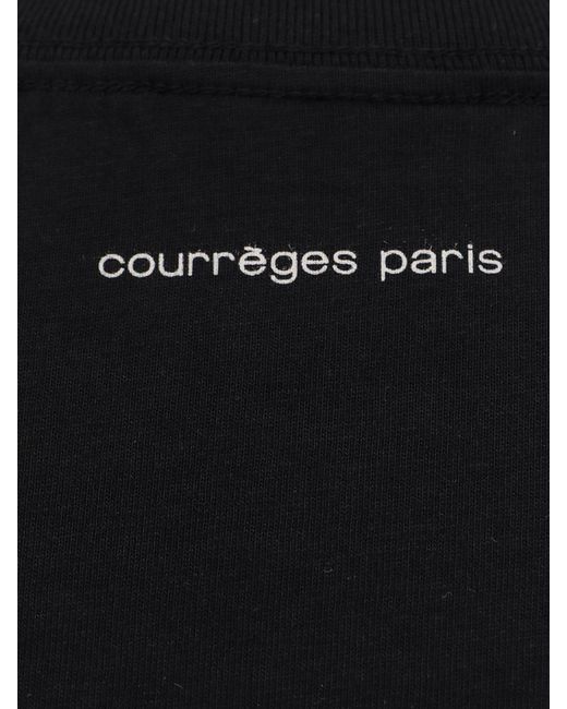Courreges Black Courrèges Ac Straight Printed T-Shirt for men