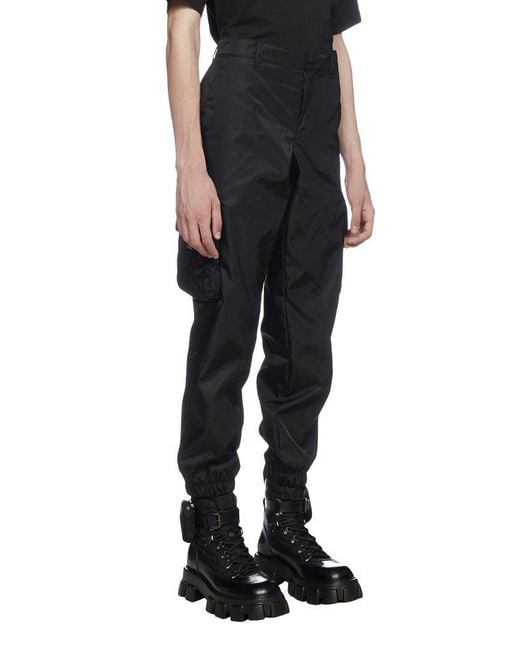 Prada Blue Re-Nylon Cargo Pants for men