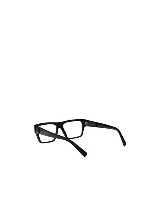 Dolce & Gabbana White Eyewear Square Frame Glasses for men