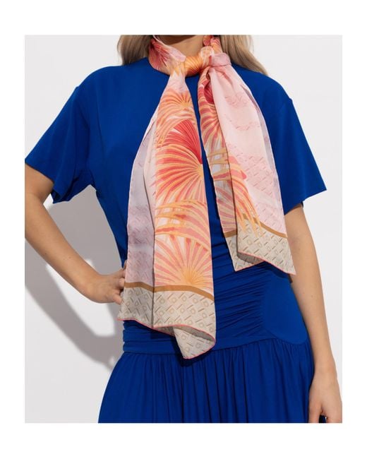 Ferragamo Pink Ferragamo Patterned Print Scarf