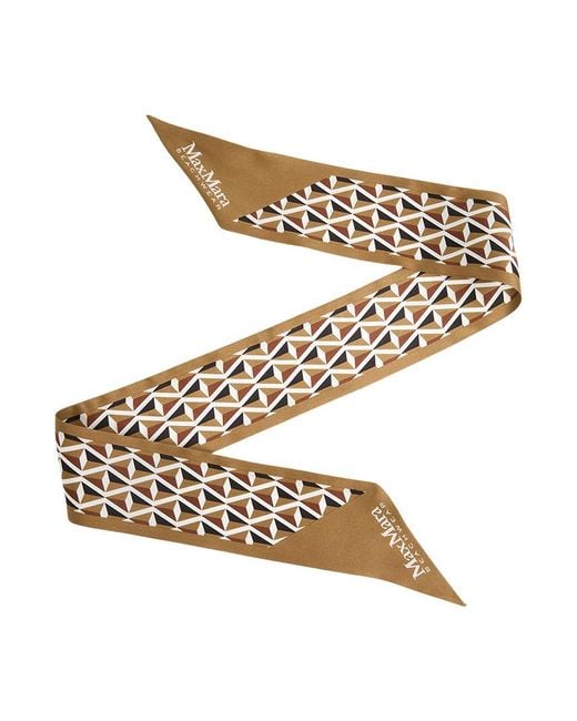 Max Mara Metallic Pattern Scarf