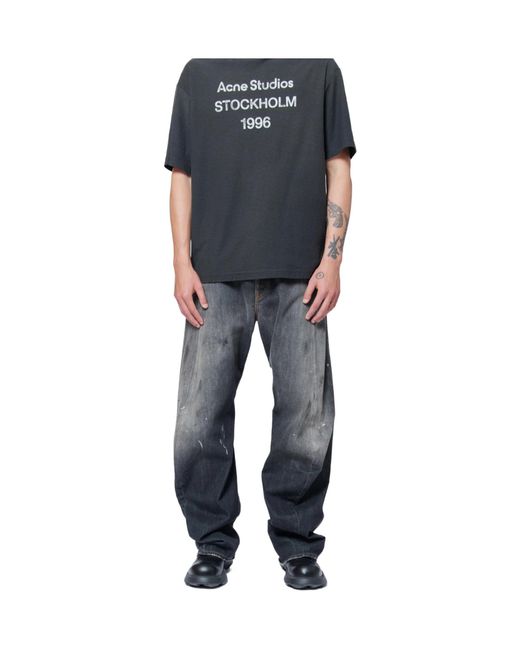 Acne Blue Belt Loop Jeans for men