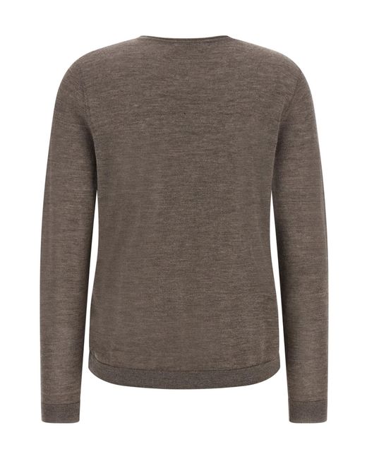 Co. Brown Rolled-Neck Knit Top