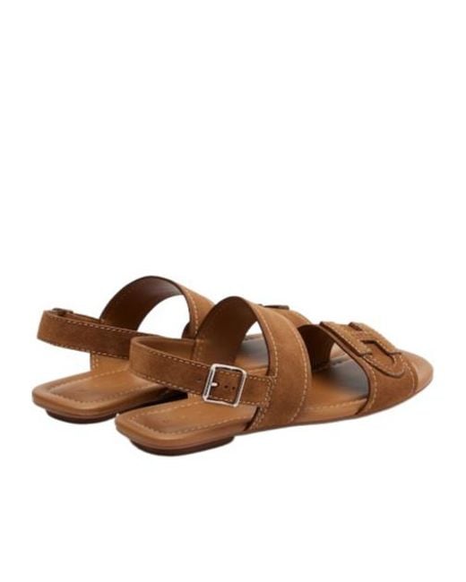 Hogan Brown Suede Sandals