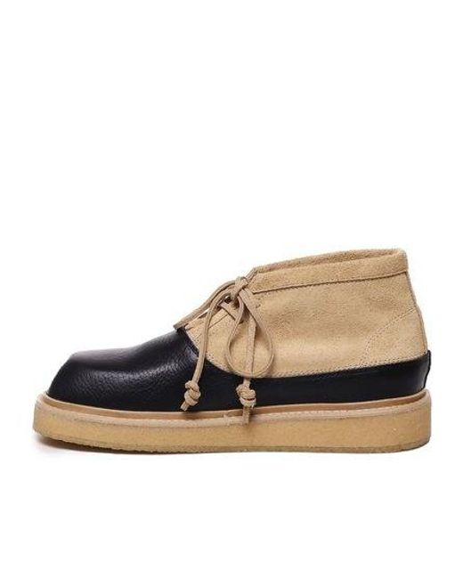 Marni Multicolor Round Toe Panelled Boots for men