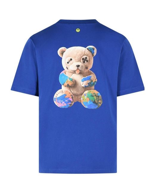 Barrow Blue Bear Print T-Shirt for men
