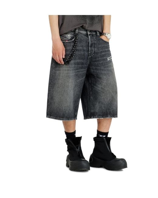 DIESEL Gray D-Enim-M-Short Denim Shorts for men