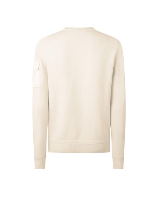 Moncler White Crew Neck Jumper for men