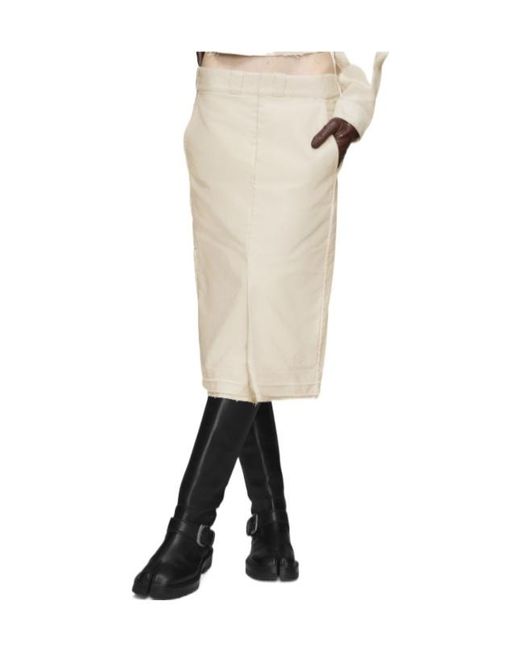 Maison Margiela Natural Chino Midi Skirt