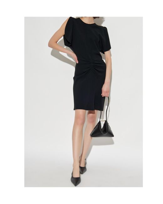 Victoria Beckham Black Gathered Dress