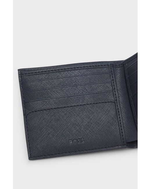 Boss Blue Logo Wallet for men