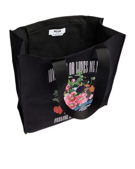 MSGM Black Tote Vertical Bag