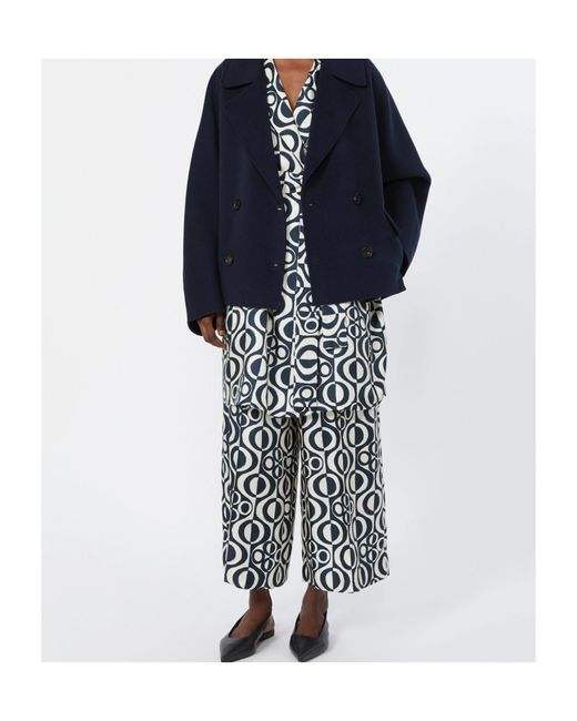 Max Mara White Patterned Casual Pants