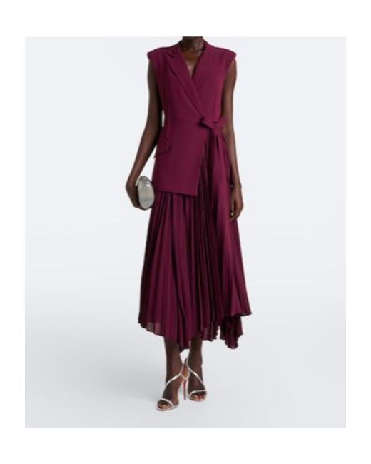 Jonathan Simkhai Purple Helena Crepe Midi Dress
