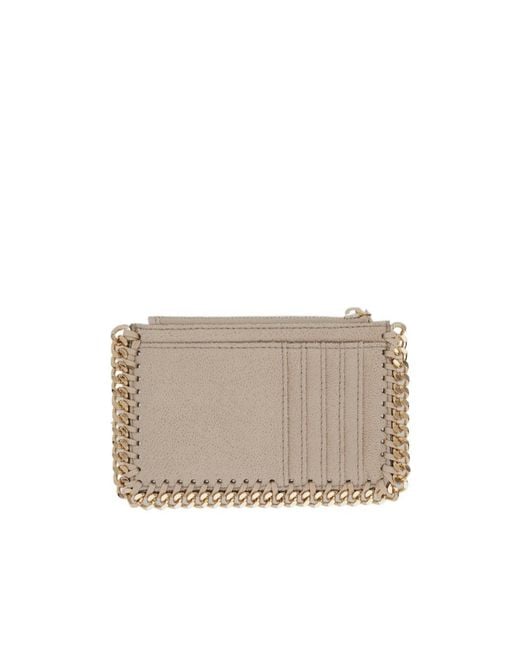Stella McCartney Gray Chain-Trim Zip Wallet