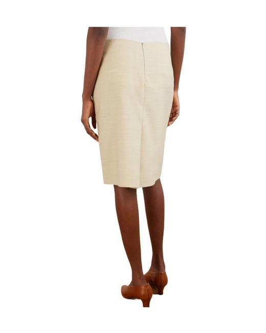 Calvin Klein Natural Lunas Wool Midi Skirt