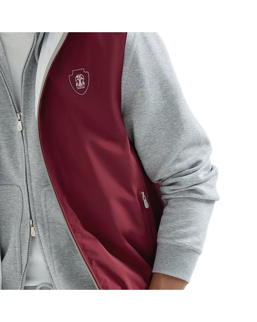 Brunello Cucinelli White Zippered Vest for men