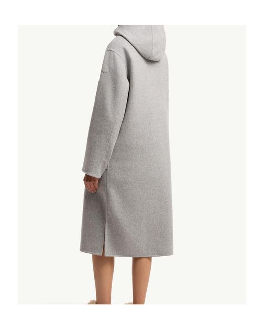 Moncler Gray Anthrene 3-In-1 Wool Cashmere Blend Hooded Down Jacket