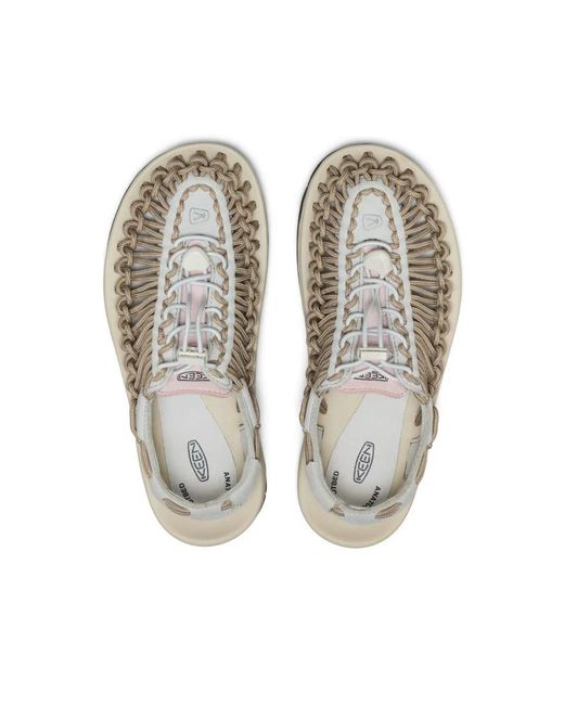 Keen White Woven Strap Sneakers