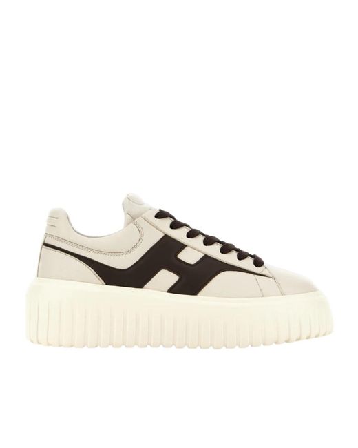 Hogan Natural H-Stripe Chunky Sole Sneakers