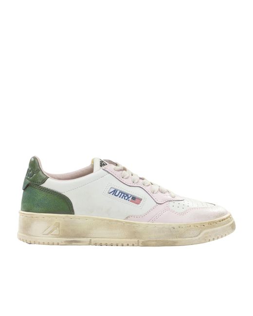 Autry White Round-Toe Sneakers