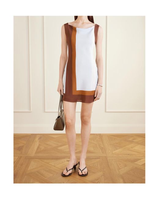 Sir Brown Striped Print Dress