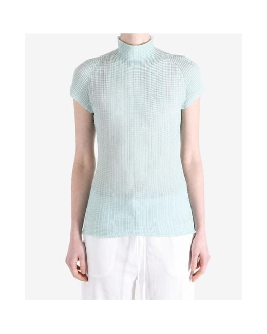 Issey Miyake Blue Short-Sleeved Cover-Up