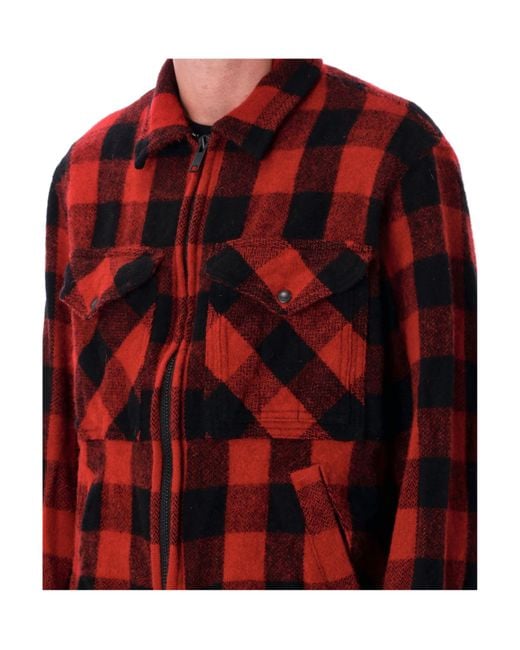 Junya Watanabe Red Checked Filson Shirt Jacket for men