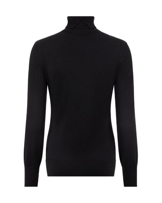 Ermanno Scervino Black Turtleneck Sweater