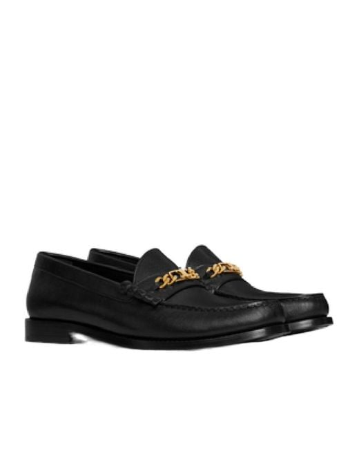 Céline Black Luco Triomphe Chain Loafer