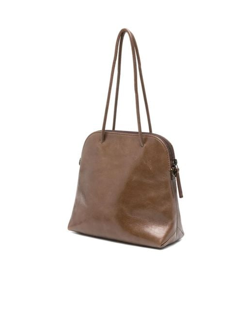 Uma Wang Brown Double Handle Shoulder Bag