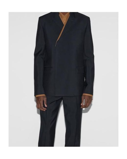 Gucci Blue Contrasting Profile Blazer for men