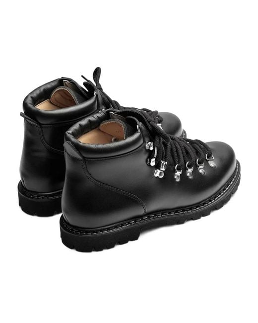 Paraboot Black Round-Toe Short Boots