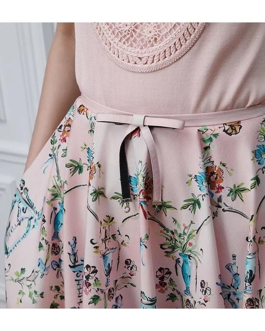 Dior Multicolor Iviera Mid-Length Flared Skirt