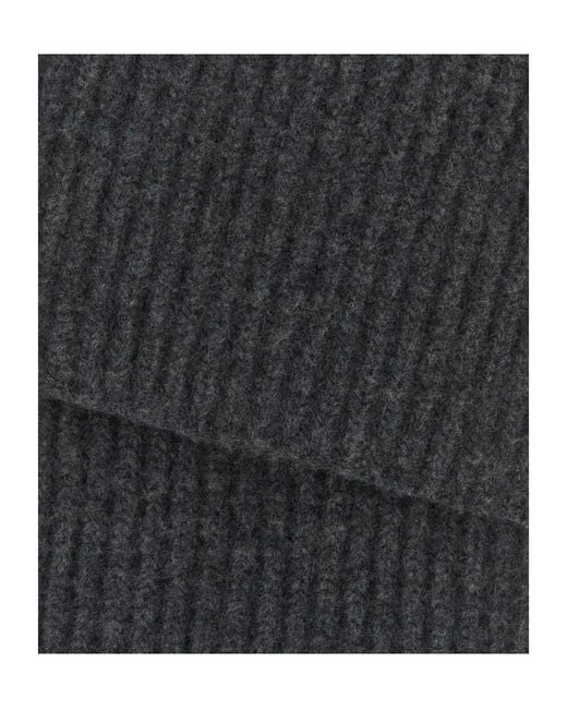 Maison Margiela Blue Knitted Scarf for men