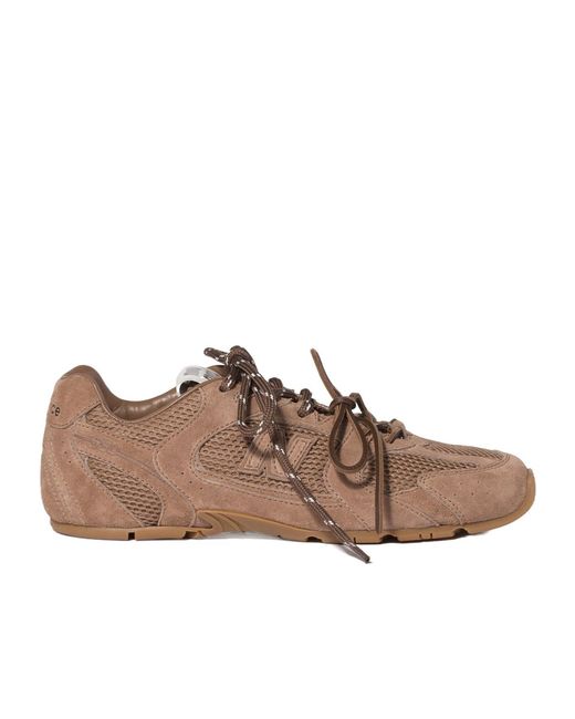 Miu Miu Brown New Balance X 530 Sl Suede And Mesh Sneakers