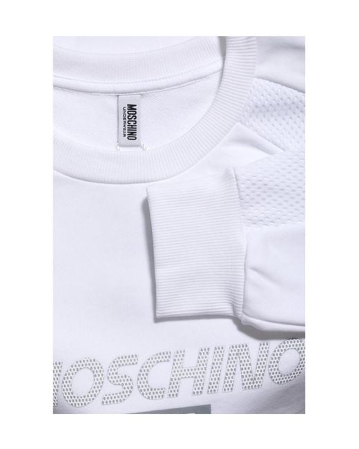 Moschino Blue Crew Neck Sweatshirt for men