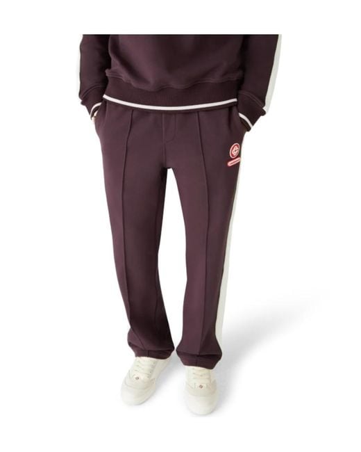Casablanca Purple Logo Embroidered Patch Sweatpants for men