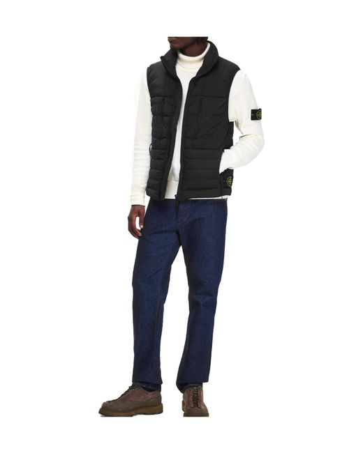 Stone Island Black Lightweight Warm Vest for men