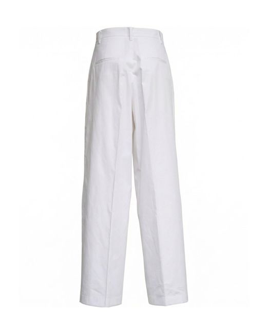N°21 White Pleated Pants