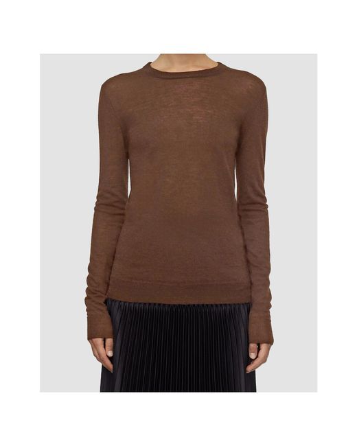 Joseph Brown Round-Neck Sweater