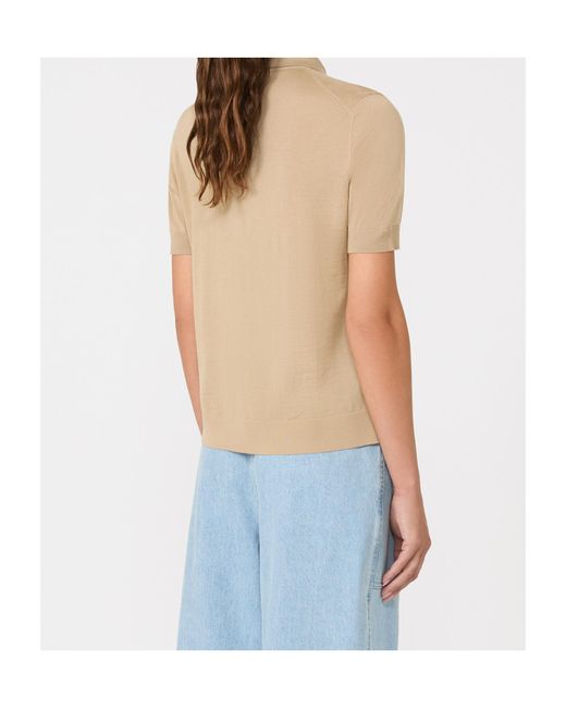 Max Mara Natural Short-Sleeved Wool Cardigan