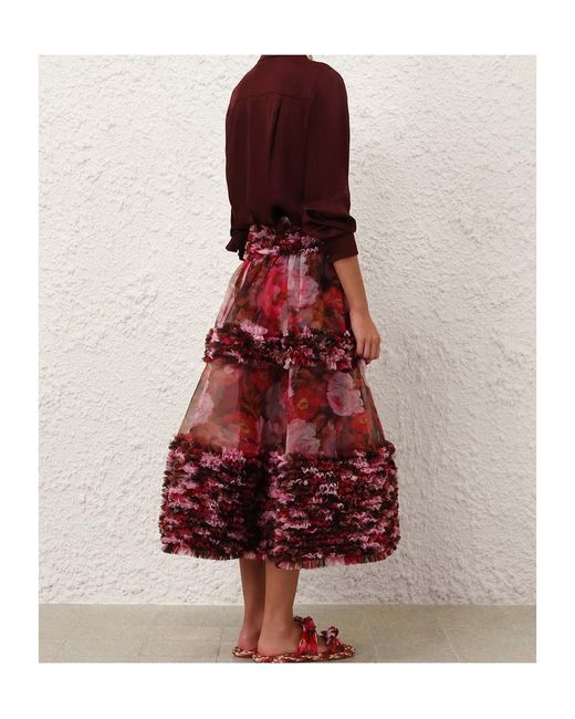 Zimmermann Purple Luna Satin Shirt