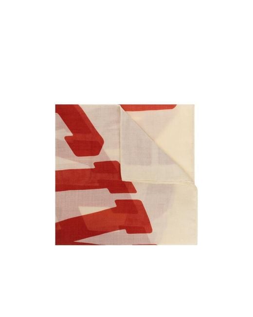 Givenchy Red Logo Scarf
