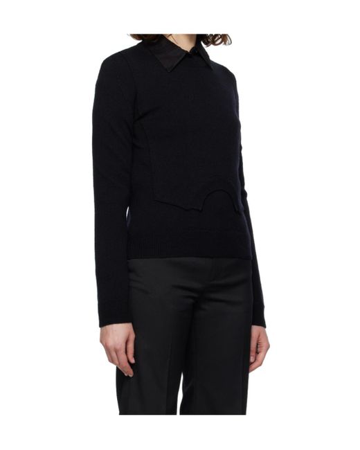 MM6 by Maison Margiela Blue Wool Sweater