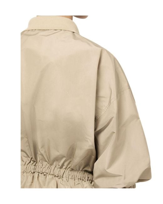 Miu Miu Natural Lapel Short-Sleeved Dress
