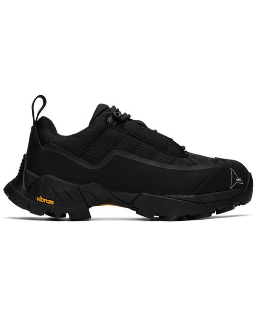 Roa Black Quilted Low-Top Trainers for men
