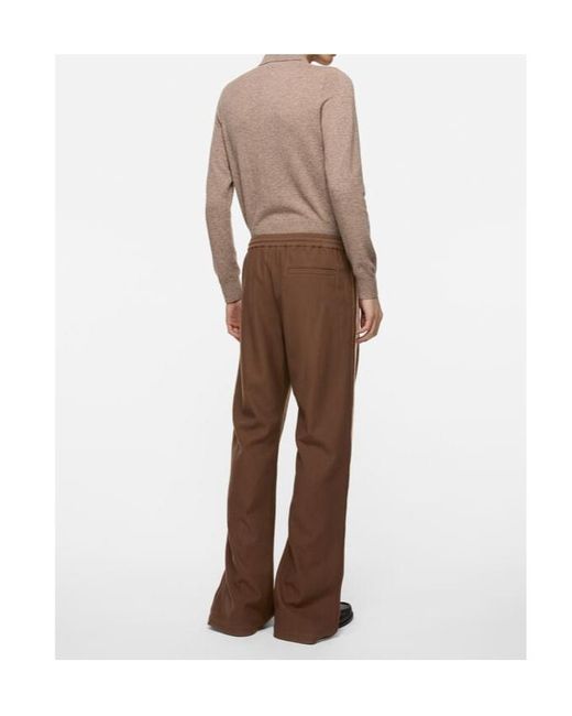 Acne Brown Zip-Up Track Pants for men